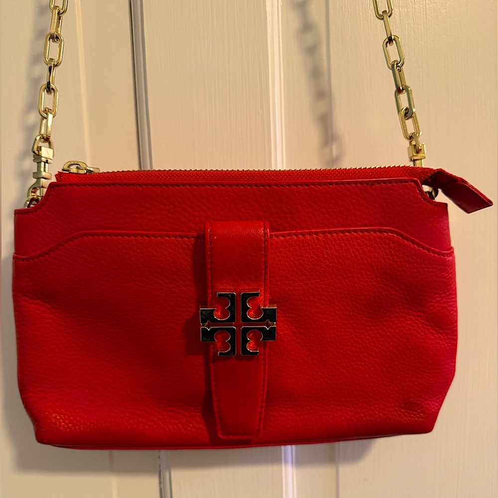 Tory Burch Red Leather Crossbody Bag